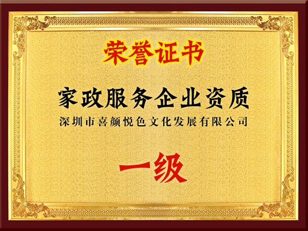 家政服务企业资质一级